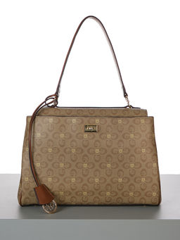 LACCOMA сумка AC697-лагуна темно-бежевый эко кожа хлопок  фото 6