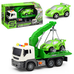 Машина "Эвакуатор спортивных машин" 1:16 (свет, звук) в коробке