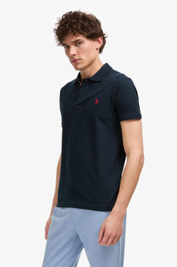 Erkek Slim Fit Polo Yaka Koyu Lacivert Basic Ti__rt - U.s. polo assn фото 3