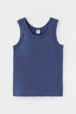 К 1190-2уп/ультрамарин,пыльно-голубой джинс майка для мал - Crockid фото 5