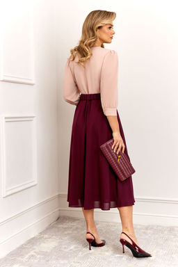 Платье AGATTI 6001 Бежево-винный