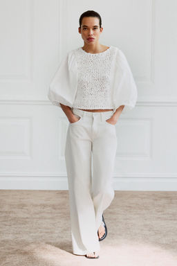 JERSEY COMBINADO PUNTO / Blanco