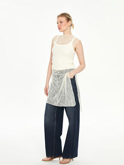 Asimetrik Kesim Dantel Kad?n Tunik