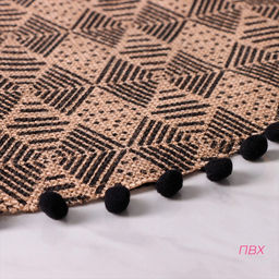 Цена за 12 шт. Салфетка сервировочная на стол Доляна Сафари, d=38 см, цвет чёрный  фото 7