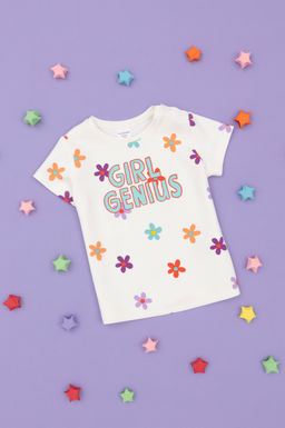 U. S. Polo Assn / Футболка цвета экрю для девочек с круглым вырезом - U.s. polo assn фото 5