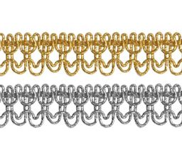 Gamma MTR-02 тесьма декоративная 12 мм 22.5 м  0.5 м под золото  фото 3