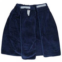 Полотенце (килт) махровый "Хозяин" 75х175см, хлопок 100%, на резинке с липучкой, на кнопке, с карманом, вышивка "Boss"; с полотенцем 75х36см, синий (Китай)