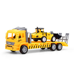 Автовоз со строительной техникой, под колпаком