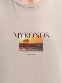 Футболка прямого кроя с принтом / Zarina  фото 6