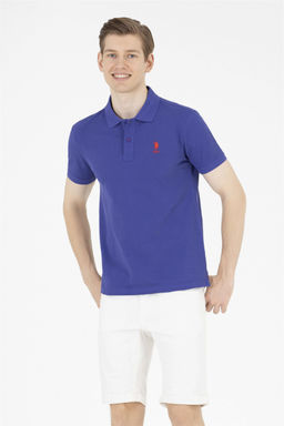 U. S. Polo Assn Мужская синяя базовая футболка с воротником-поло