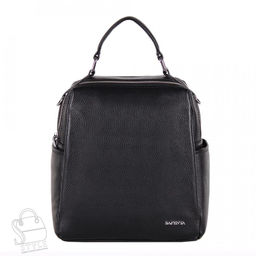 Рюкзак женский кожаный 69013-7 black Velina Fabbiano-Safenta в Новосибирске