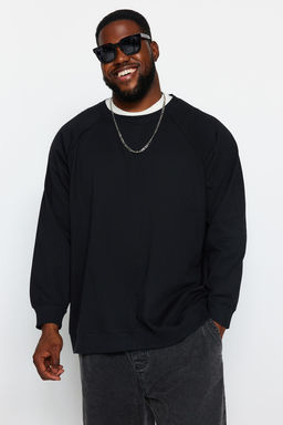 TRENDYOL MAN Lacivert Buyuk Beden Bisiklet Yaka Oversize/Genis Kesim Ici Polarl? Sweatshirt TMNAW24AO00007 - Trendyolmilla фото 10