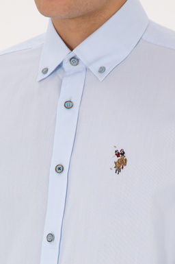 Erkek A__k Mavi Uzun Kollu Basic G_mlek - U.s. polo assn фото 6