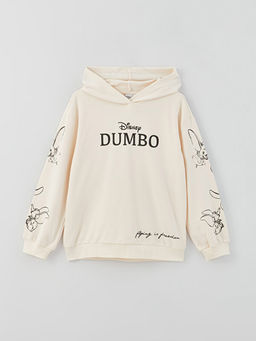 Kap??onlu Dumbo Bask?l? Uzun Kollu K?z ?ocuk Sweatshirt