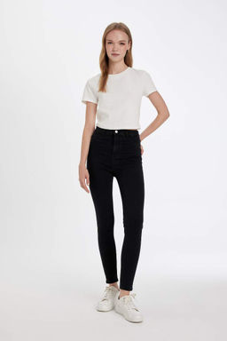 Джинсовые брюки с высокой талией длиной до щиколотки - Defacto фото 6