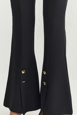 TRENDYOLMILLA Siyah Aksesuar Detayl? Dokuma Pantolon TPRSS25PL00002 фото 4