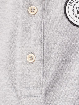 Футболка-поло из трикотажа пике с эластаном