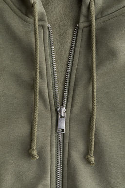 Chaqueta sudadera cropped con capucha y cremallera - H&m фото 6