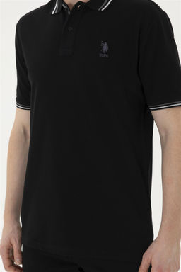 Мужская черная базовая футболка - U.s. polo assn фото 6