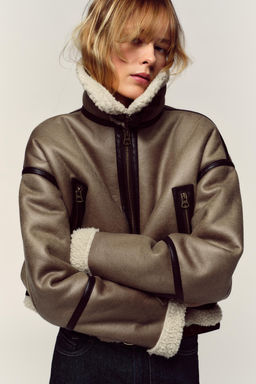 DOUBLE-FACED SHORT JACKET - Zara фото 3