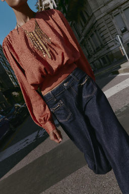 JACQUARD BALLOON TOP - Zara фото 2