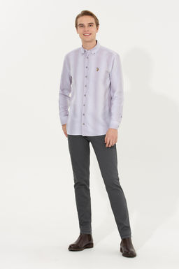 U. S. Polo Assn Мужская серая рубашка с длинным рукавом - U.s. polo assn фото 15