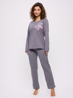 Пижама женская из кулирки Today серый - Амадэль фото 6