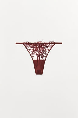EMBROIDERED LACE THONG - Zara фото 3