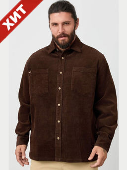 Рубашка вельвет F221-0470 brown