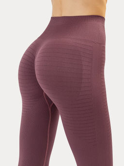 Легинсы женские спортивные с высокой талией в коричневом оттенке крокус 342288