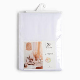 Скатерть «Этель» Cozy, 150×250 +/-3 см, белая, плотность 192 г/м², хлопок с ВГМО