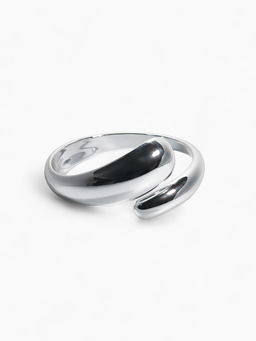 Браслет манжета «Капля», цвет серебро