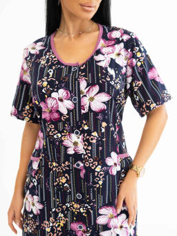 Халат женский, цвет темно-синий