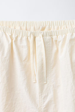 PANTAL?N WIDE LEG NYLON / Mantequilla - Zara фото 3