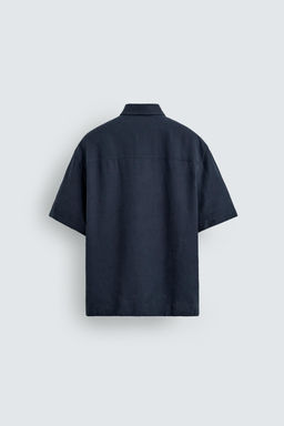 CAMISA POLO FLUIDA LYOCELL / Marino - Zara фото 8