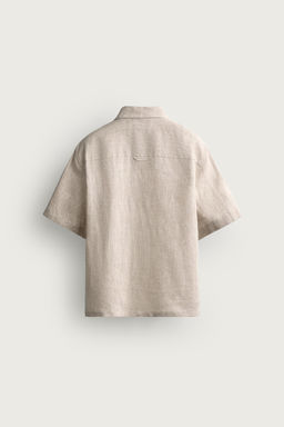 CAMISA RELAXED FIT 100% LINO / Beige claro - Zara фото 9