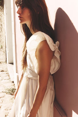 RUFFLED CONTRAST DRESS - Zara фото 20