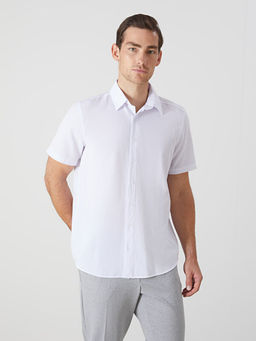 Regular Fit K?sa Kollu Poplin Erkek G?mlek