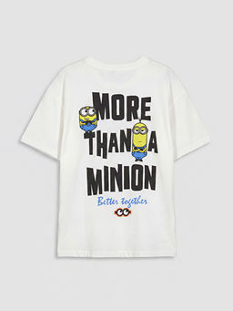 Bisiklet Yaka Minions Bask?l? Erkek ?ocuk Ti??rt