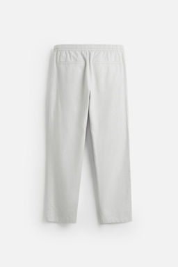 COTTON-LINEN RELAXED FIT TROUSERS - Zara фото 34