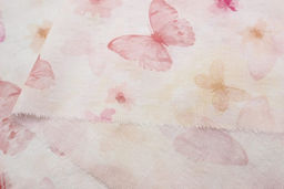 Вискоза с хлопком Акварельные бабочки, ш.1.45м, хл-70%, вискоза-30%, 85гр/м.кв - Купава фото 6