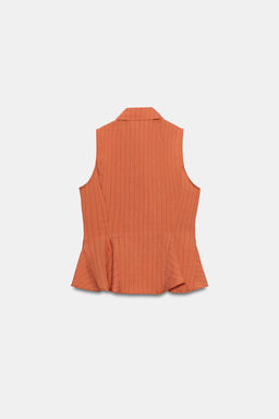 CHALECO RAYAS PEPLUM / Caldero