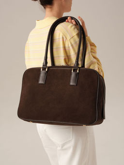 Замшевая сумка DBR Dominique 31389 черный каштан