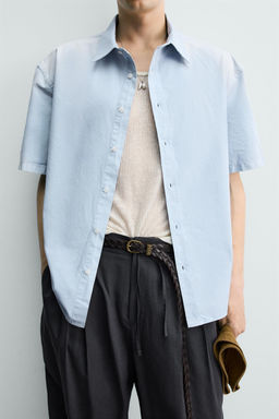 CAMISA RELAXED FIT LAVADO SPRAY / Azul claro - Zara фото 7