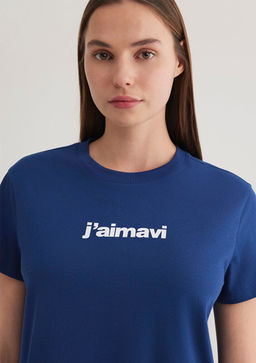 Mavi Bask?l? Lacivert Tisort  фото 6