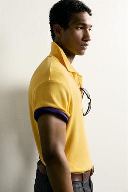 SUDADERA POLO REGULAR FIT MANGA CORTA / Amarillo - Zara фото 7
