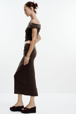 TEXTURED MIDI SKIRT - Zara фото 5