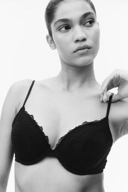 Sujetador push-up de microfibra y encaje