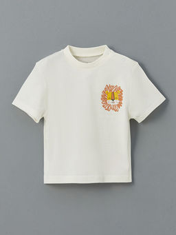 Bisiklet Yaka Bask?l? Erkek Bebek Ti??rt ve Pantolon 2li