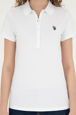 Женская белая базовая футболка Неожиданная скидка в корзине - U.s. polo assn фото 6